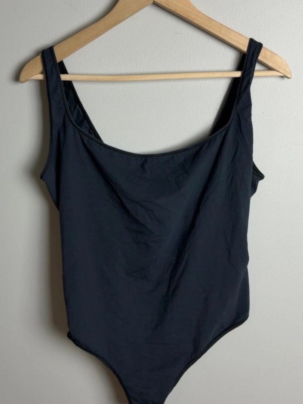 Skims Black Scoop Neck Sleeveless Bodysuit Snap Closure Plus Size 4X Women’s